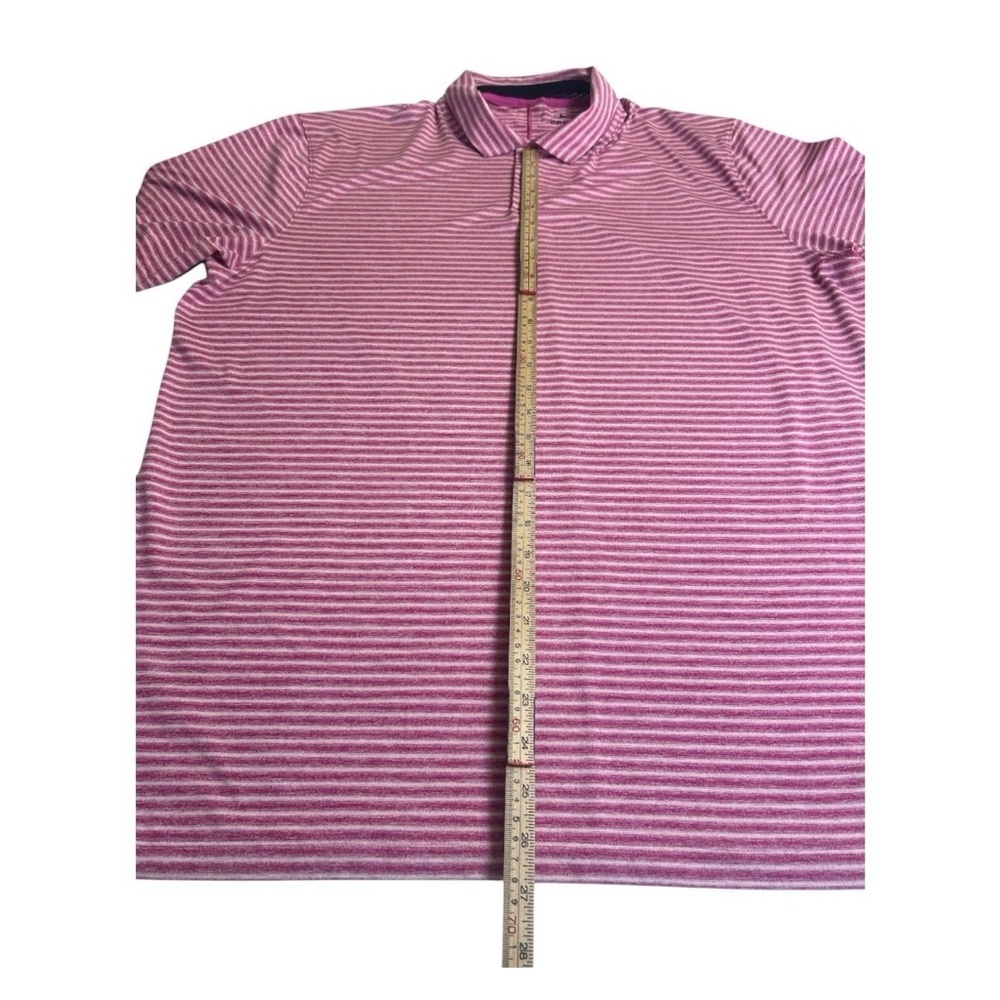 Nike TW Tiger Woods Dri-Fit Striped Polo Shirt Pink XL - Picture 7 of 11